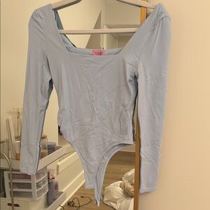 Light Blue Long Sleeve Bodysuit